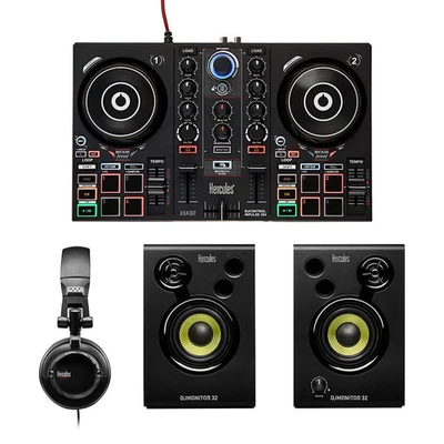 Hercules DJ Learning Kit inc Inpulse 200 Controller MK2  & Monitor Speakers - Image 1 of 3