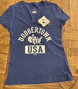 Los AngelesDodgers Dodgertown MLB Women's Medium Blue T-Shirt New With Tags 149 - Picture 1 of 10