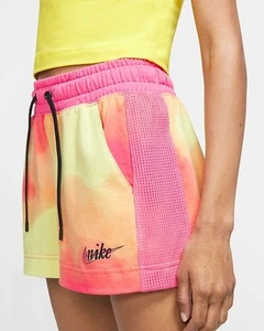 NIKE SHORTS DAMEN Small WATERMELON MESH TIE DYE Pink Gelb Orange CZ9099-684 - Bild 1 von 15