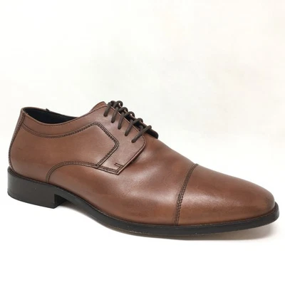 Johnston & Murphy Novick Oxfords Dress Shoes Mens Size 10.5 W Wide Brown Leather - Image 1 of 4