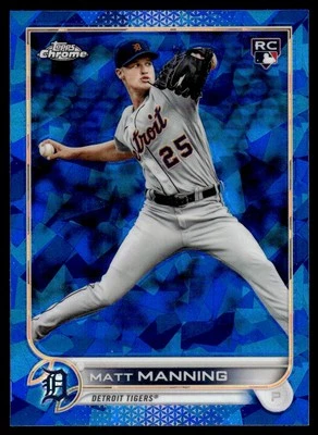 2022 Topps Chrome Sapphire Edition Matt Manning Rookie Detroit Tigers #31 - Image 1 of 2