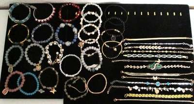 Modeschmuck Konvolut  37 Armbänder bunt gemischt  /  TOP Zustand  / A-06 - Bild 1 von 4