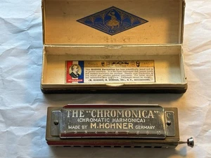 Chromonica #260 Pre-Segunda Guerra Mundial Cromática Llave de C por M. Hohner, Alemania - Imagen 1 de 8