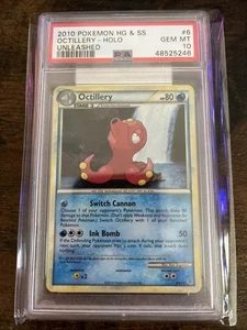Pokemon 2010 HG & SS Octillery Holo Gem MT Unleashed Card - Picture 1 of 2