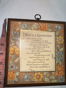 Vintage Wood Wall Plaque What Is A Grandfather? - Picture 1 of 2