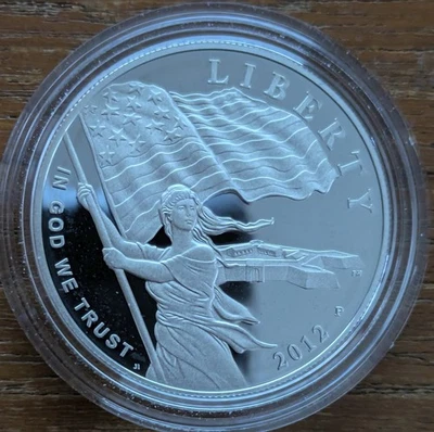 2012-P US Mint Star-Spangled Banner Commemorative Silver Dollar Proof OGP/COA - Image 1 of 4