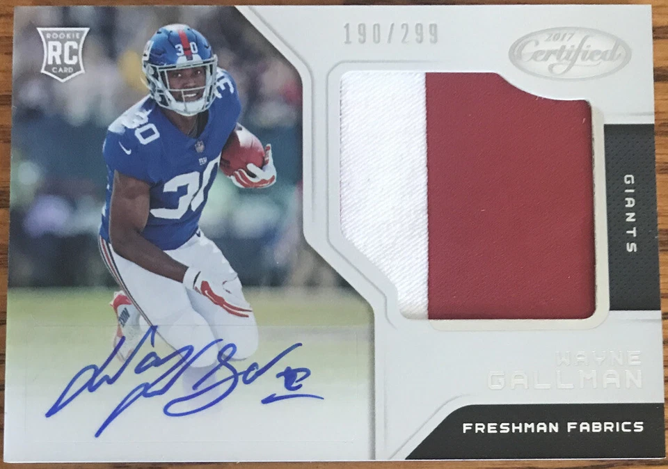 2017 Certified Rookie Jersey Autograph Wayne Gallman #237 #’d 190/299 - Image 1 of 2