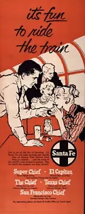 1958 Santa Fe Eisenbahn Druck Werbung Zug Fred Harvey Essen Super Chief El Capitan - Bild 1 von 1
