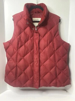 Chaleco EDDIE BAUER Mujer XXL Rojo Acolchado Puffer Premium Plumón de Ganso EB700 Foto 1 de 4