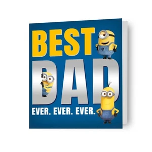 Father's Day Card | Happy Father's Day | Despicable Me Minions | Best Dad Ever - Picture 1 of 6
