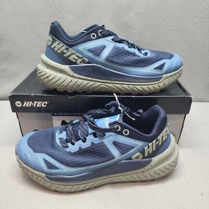 Hi Tec Men's Trail Shoe Size 9.5 Mesh Lining Lace Closure Captain Blue NWT - Picture 1 of 8