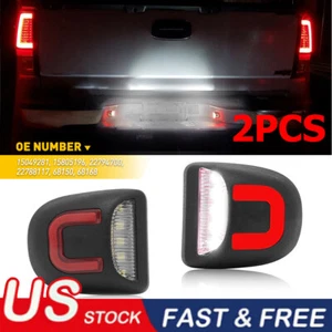 Lámparas de luz LED blancas de tubo rojo para 99-13 Chevy Silverado 1500 2500 - Imagen 1 de 12