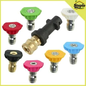 Pressure Washer Spray Tips Nozzles High Power Kit Quick Connect 1/4" Part Set - Picture 1 of 10