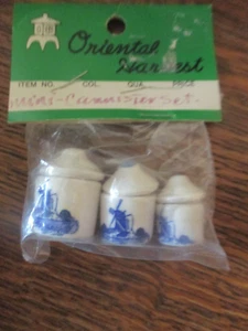 NUEVO EN PAQUETE Casa de Muñecas COSECHA ORIENTAL De Colección CONJUNTO DE TRES BOTES - Años 80 - Imagen 1 de 2