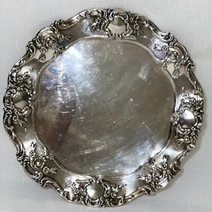 Vintage Towle Silver Serving Plate Platter Tray Old Master 11โ Round Sandwich - Picture 1 of 5