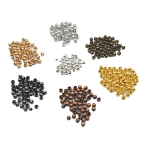 Wholesale 2mm-8mm Smooth Spacer Metal Alloy Beads Round Seamless - Picture 1 of 14