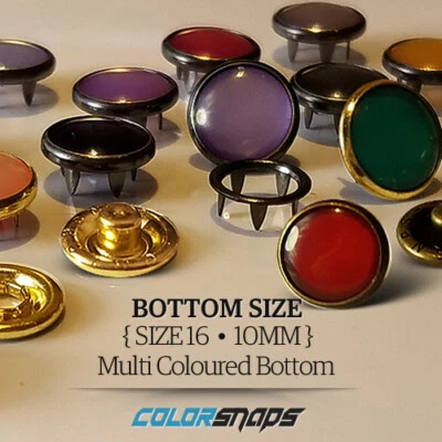 Size 16 • Size 18 • Pearl Snap Button • No Sew Buttons • Prong Popper Fastener - Image 1 of 4