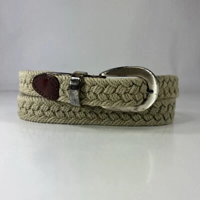 Cinturón de cuerda trenzada beige - Hecho en EE. UU. - Para mujer talla 30 Foto 1 de 4