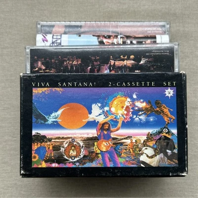 Santana: Viva Santana (2-Cassette Tape Set 1988 Columbia) Hard Latin Rock Tested - Image 1 of 4