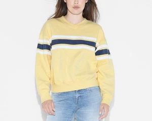 Damen Oversize Pullover Sweatshirt - Wild Fable Gelb Rugby L - Bild 1 von 3