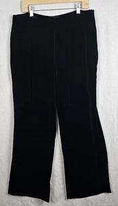 Pantaloni vintage Jones New York velluto gamba larga taglia 16 foderati neri lusso vecchi soldi  - Foto 1 di 8