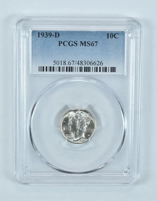 1939-D Mercury Dime MS67 PCGS Blue Label - Image 1 of 4