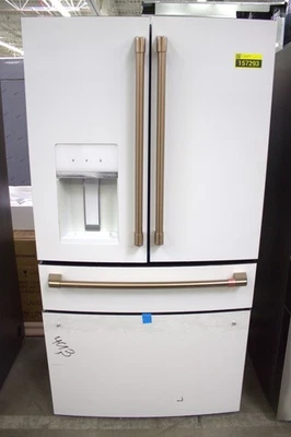 GE Cafe CXE22DP4PW2 36" Matte White CD French Door Refrigerator NOB #157293 - Image 1 of 4
