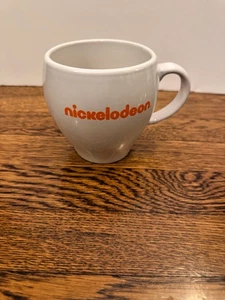 Nickelodeon Logo White Coffee Mug Rare Pre Owned - Picture 1 of 6