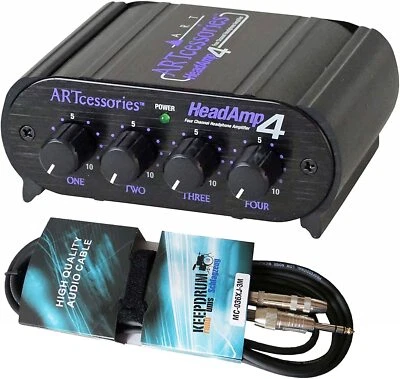 ART HeadAMP 4 Kopfhörer-Verstärker + keepdrum Verlängerungs-Kabel - Bild 1 von 4