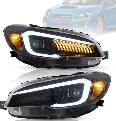 LED Headlights For 2015-2021 Subaru WRX /WRX STI Dynamic Animation Front Lamp - image 1 of 4