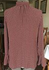 Ladies Dorothy Perkins High Neck Tie With Button Size 8 Long Sleeved Fluted Cuff