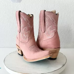 Lane SMOKESHOW Pink Cowboy Bootie Womens 6 Pink Leather Western Cowgirl Boots - Picture 1 of 12