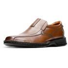 Clarks Mens Escalade Step Brown Leather Loafers Shoes 8.5 Wide (E) BHFO 4934