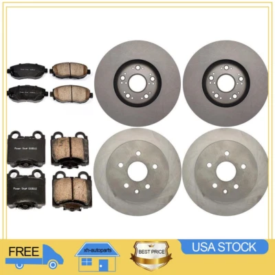 Brake Pads and Rotors Front Rear For Lexus GS400 4.0L 2000 1999 1998 XH - Image 1 of 4