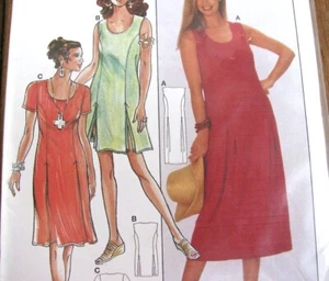 Pullover abito estivo modello cucito plissettato Burda 3987 taglie 6-18 non tagliato sigillato - Foto 1 di 4