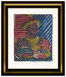 Jasper Johns After Holbein Original Color Lithograph Hand Signed Portrait Framed - Picture 1 of 5