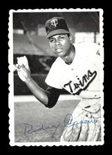 Rod Carew 1969 Topps MLB Baseball #12 Deckle Edge Minnesota Twins Creased