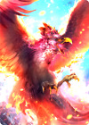 1x Sh'Lara, The Mystic Fire Phoenix [Full Foil Art] (Box Topper) NM LRAW Frontie