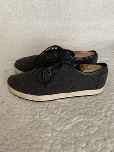 TOMS Men’s Shoes PASEO (340415) Black Grey Low Top Lace Up Size 8.5 (M) - Picture 1 of 11
