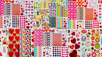 16+ Sticker Sheets Wholesale QUALITY Stickers Valentines Day Lot red Heart Love — 第 1/4 张图片