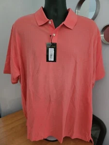 Nuova polo da golf ROUNDTREE & YORKE Gold Label rosa corallo da uomo 2XL - Foto 1 di 10