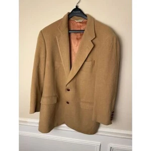 Klassischer Kamelhaar Sport Mantel Blazer Zwei Knopf Business Profi Jacke - Bild 1 von 7