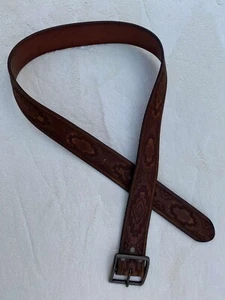 RRL Double RL Distressed Studded Leather Western Belt polo - Picture 1 of 4