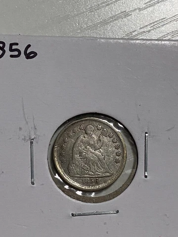 1856 Half Dime, slightly bent, nice details, 99c shipping offer Cover