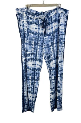 Pantalones Lucky Brand Mujer Grandes XXL Azul Blanco Tie Dye Ligeros Suaves Prendas para dormir Foto 1 de 4
