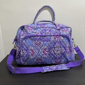 Vera Bradley Lilac Tapestry Weekender Large Purple Travel Duffle Overnight Bag