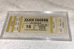 ALICE COOPER 1988 VINTAGE UNBENUTZT KONZERT TICKET KIEL AUDITORIUM ST LOUIS MO yel - Bild 1 von 5