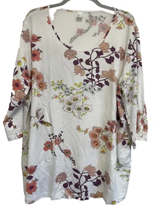 Kaleidoscope White Printed Top (B46882) - Picture 1 of 3