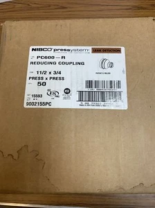 Menge 50 Nibco Kupfer Reduzierende Kupplungen Beschläge 1 1/2""x 3/4"" PC600-R 9002155 STCK. - Bild 1 von 3