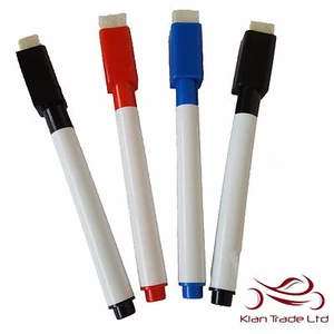 MAGNETIC DRY WIPE PACK OF PENS WHITE BOARD WHITEBOARD MARKERS WITH ERASER PEN - Picture 1 of 6